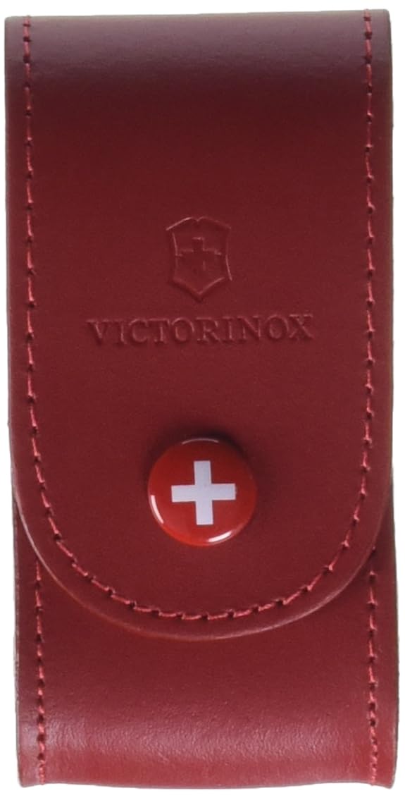 Victorinox, Belt Pouch Leather, Swiss Army Pocket Knife, Accessories, Multi Tool, Folding Blade, Leather, Red