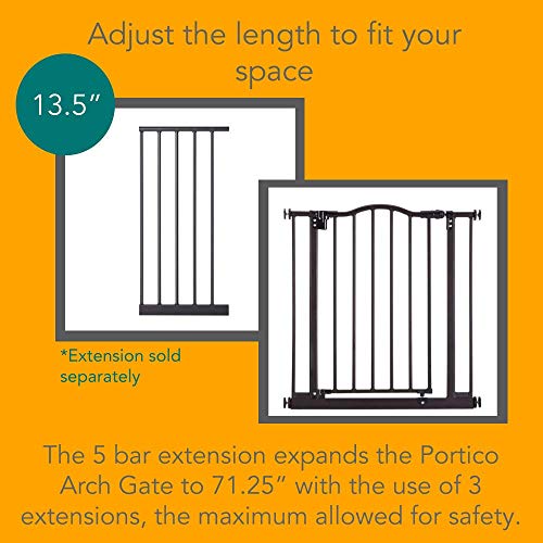 MYPET North States 38.25" wide Windsor Arch Pet Gate Heavy duty metal
