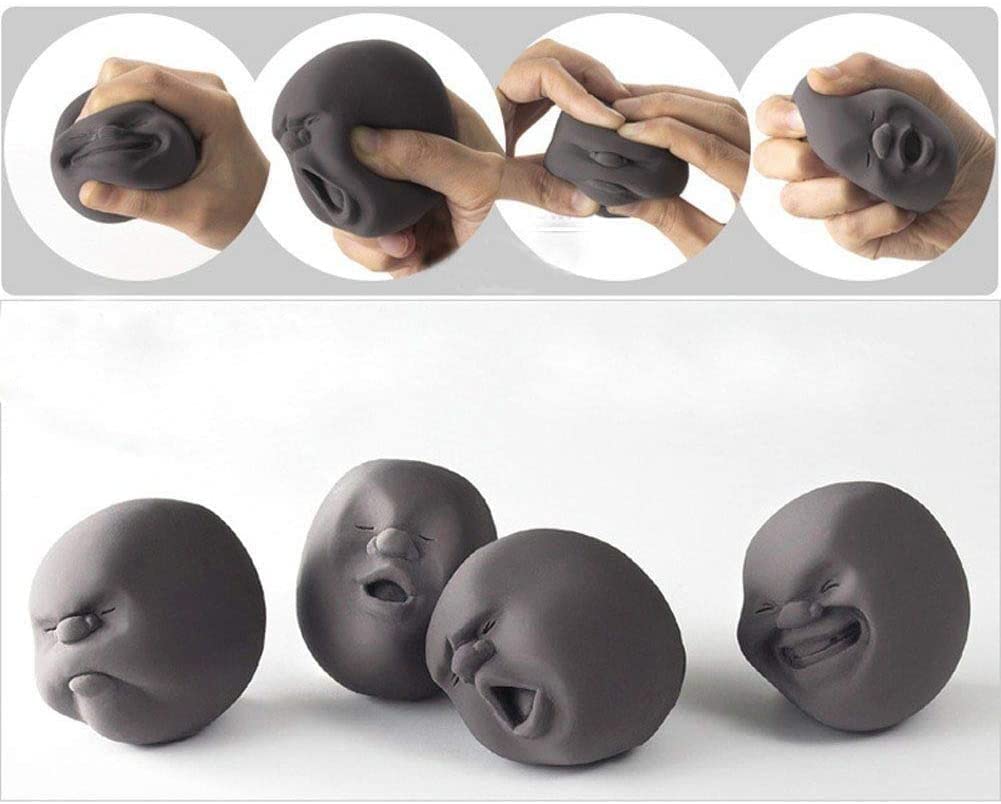 1Piece Funny Novelty Gift Gadgets Vent Human Face Ball Anti Stress Scented Caomaru Geek Gadget Vent Toy (random)