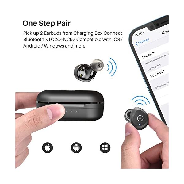 TOZO-NC9-Hybrid-ANC-Wireless-Earbuds-Active-Noise-Cancelling-Headphones-Bluetooth-50-TWS-Stereo-in-Ear-Earphones-Immersive-Sound-Premium-Deep-Bass-Built-in-3-Mic-HeadsetBlack TOZO NC9 Hybrid Wireless Earbuds Active Noise Cancelling Headphones Bluetooth 5.0 Stereo in Ear Earphones, Immersive…