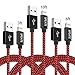 Lightning charger,SPEATE,iPhone Cable 3Pack 3FT 6FT 10FT Extra Long Nylon Braid Lightning Cord Charger Cable Compatible with iPhone X 8/7/7 Plus/6/6s/6 plus/6s plus/5s/5c,iPad,iPod and More(Red+black)