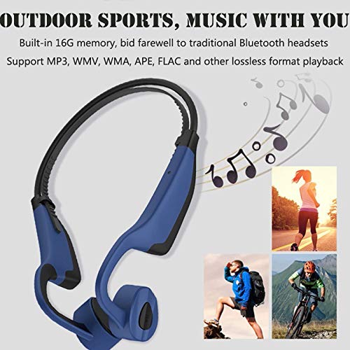 IKXO Waterproof Bone Conduction Headphones for Swimming, MP3 Player Wireless Sport Earphones IPX8 Open-Ear Built-in 8GB Flash Memory for Running, Divi