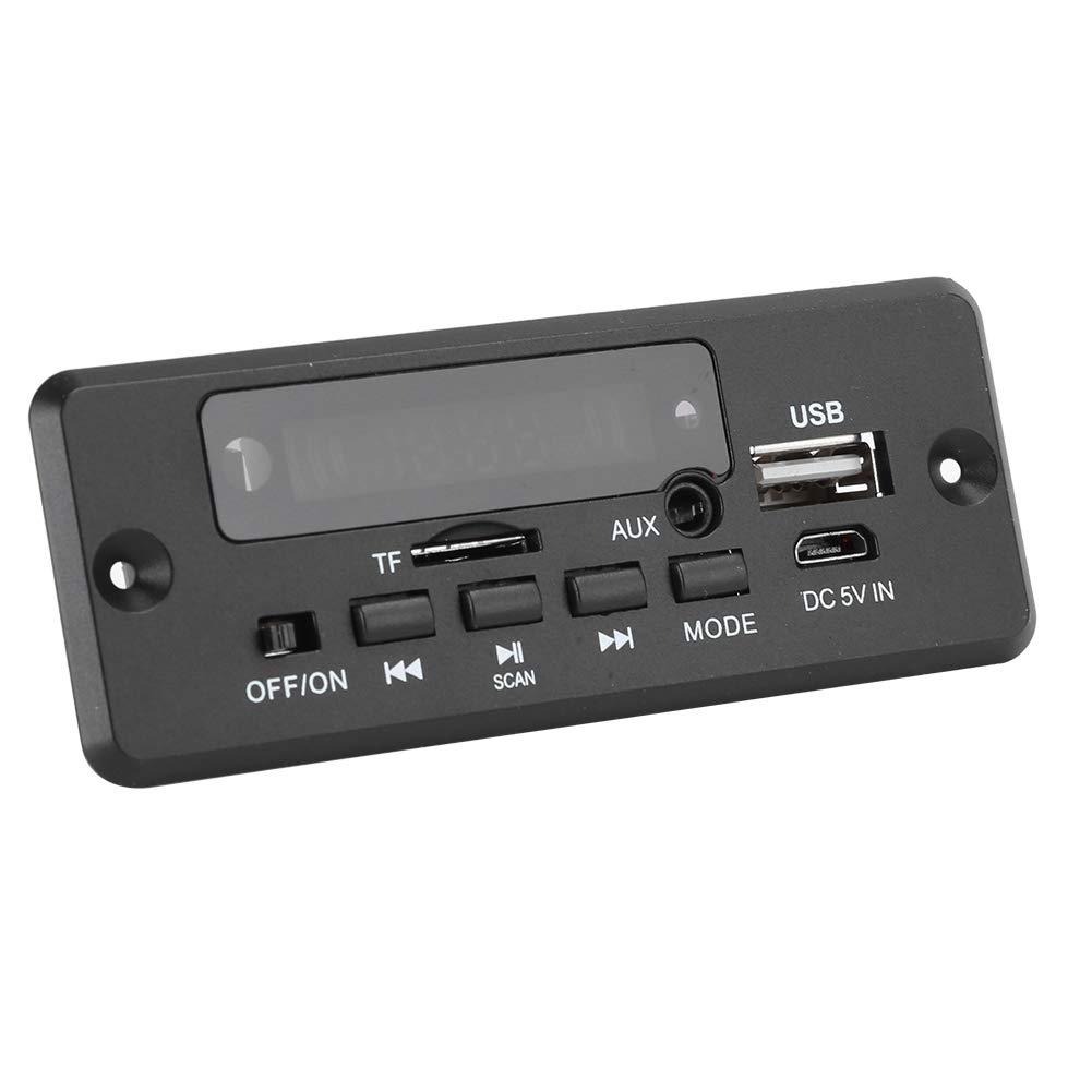 Mp3 Decoder Board, Bluetooth Digital Display Amplifier Mp3 Decoder with FM Transmitters Player Module 2x3W Black Supplies Amp Support for MMC Memory Card MMA CARDS USB Interface