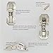 Kitchen Cabinet Doors Hinges 8 Hinges and 4 Knobs Easy Installation Soft Close No Drilling No Slam (4 Inch) Drawer Cupboard Concealed Hinges JUNHOO
