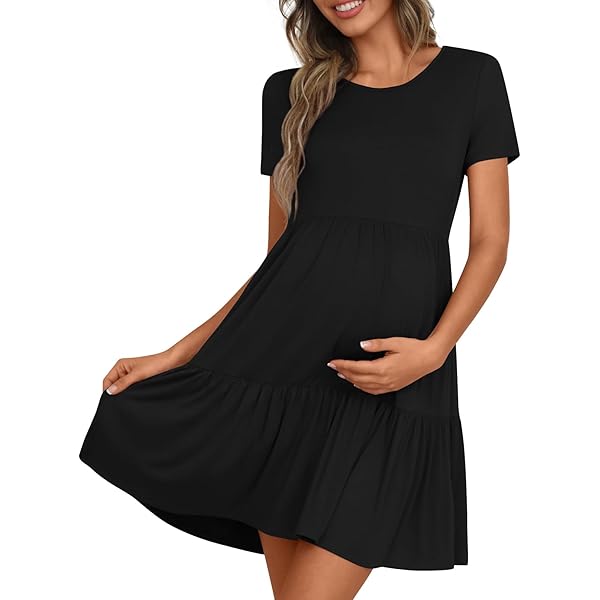 Smallshow Women's Maternity Dress Ruffle Short Sleeve Pregnancy Clothes Summer Small,Army Green at Amazon Women's Clothing store Smallshow Women's Maternity Dress Ruffle Short Sleeve Pregnancy Clothes Summer Small,Army Green at Amazon Women's Clothing store
