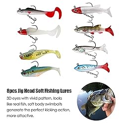 ZWMING Soft Fishing Lures Set, Jig Head Soft