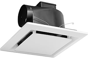 Roodike Bathroom Exhaust Fan for Ceiling Mount, Household Bath Vent Ventilation Fans with 1.0 Sones Quiet Operation, 110 CFM with 4" Duct Collar, 26W Low Consumption (housing size 9.2"x9.2")