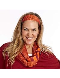 Cosquillas rosadas Día de juego femenino Equipo deportivo Ropa Bufanda o abrigo, rayas Infinity Loop