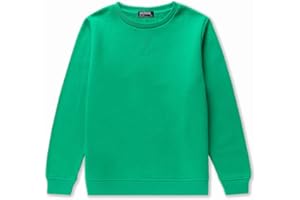 DOTDOG Unisex Youth Soft Brushed Fleece Basic Crewneck Pullover Sweatshirt for Boys or Girls (Age 3-12 Years)