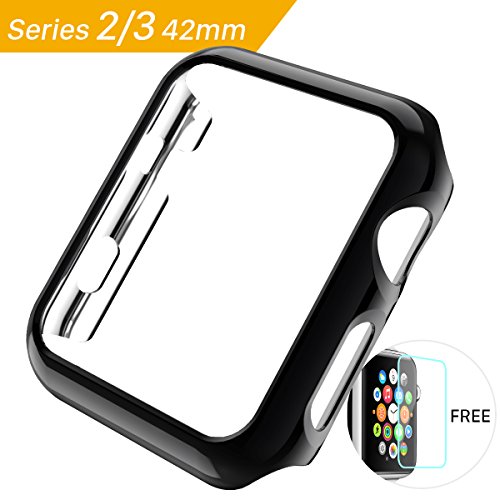 HOCO PC Protective Case for Apple Watch iWatch Series 2 / Series 3 Plating Cover Shell Bumper Case Black-42mm - Thumbnail 7