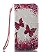 iPhone 7 Case,iPhone 8 Case,Durable Kickstand Wallet Case with Inner Silicone Bumper Cover Full Protective Flip Folio Shell Cover with Credit Card Holder for Apple iPhone 7-Butterfly