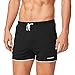 BALEAF Men's 3 Inches Bodybuilding Workout Shorts Drawstring Running Shorts Zipper Pockets Black Size L