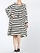 Mordenmiss Women's Daily Pullover Stripes Loose Dresses Blue-L