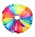 TOPTIE Girls Layered Rainbow Tutu Skirt Dance Dress Ruffle Tiered Clubwear-S