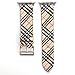 HotGlows 42mm Tartan Plaid Style Replacement Strap Wrist Band with Silver Metal Adapter Compatible with Apple Watch Series 3 2 1