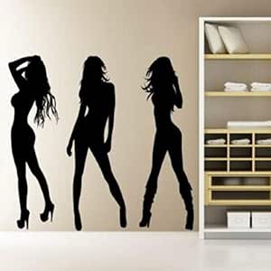 57x150cm Conjunto de 3 increíbles calcomanías extraíbles para Chicas