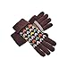 YAN & LEI Women's Cute Hearts Knitted Winter Gloves with Roll Up Cuffs