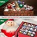 Primode Christmas Ornament Storage Box, 4 Individual Trays Xmas Storage Container, Fits 64 Ornaments Decoration Balls, Constructed of Durable Polyester Material (Red)