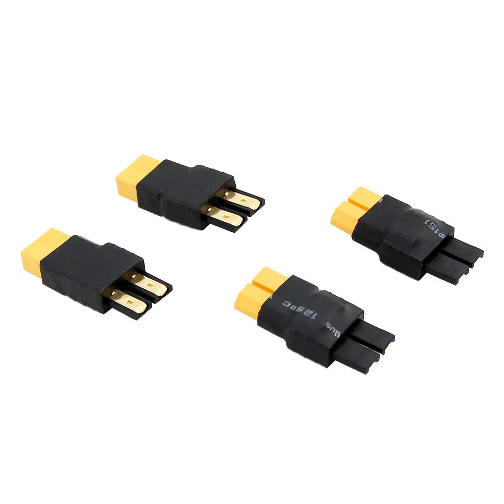 BDHI 4pcs No Wires Connector: Male Traxxas TRX to Female XT60 / XT-60 Adapter(BDHI-87)