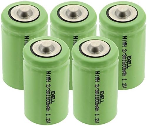 5x 2/3A 1600mAh 1.2V NIMH Rechargeable Button Top Batteries use with Telecoms UPS and Smart grid