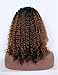 Brazilian Human Hair Curly Wigs for Black Women Kinky Curly Lace Front Wigs With Baby Hair Two Tone Ombre Color 1B/30 14inch