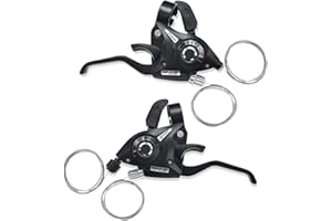 BESNIN Shifter and Brake Combo - 3x7 21Speed Mountain Bike Shifters & Left/Right Brake Lever Set