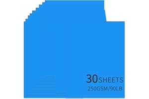 BAZYROCK 30 Sheets Blue Cardstock 8.5'' x 11'', 250gsm/90lb Heavyweight Cover Cardstock Paper, Thick and Smooth Card Stock Perfect for Invitations, Menus, DIY Cards, Arts and Crafts