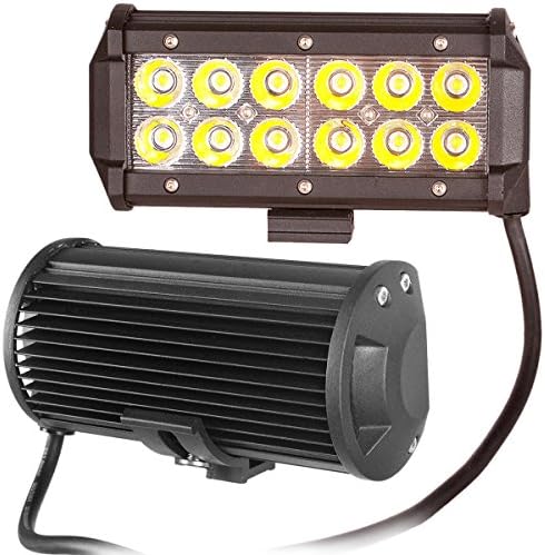 ATNEC LED Light Bar 2PCS 6.5" 36w Flood LED Work Light Off Road LED Light Bar Super Bright for Jeep Cabin Boat SUV truck Car ATVs