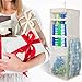 Christmas Hanging Gift Wrap Storage Organizer - Durable Wrapping Paper Organizer Bag Holds up to 20 Rolls of 40