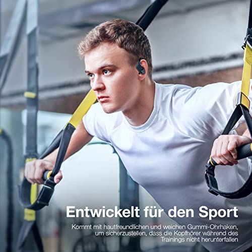 Casque de Sport Bluetooth sans Fil IPX7 étanche pour Le Jogging/la Course avec Microphone intégré, 25 Heures d\'autonomie, Bluetooth 5.0 pour Apple Huawei Samsung