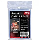 10 (Ten) Pack Lot of 100 Soft Sleeves / Penny Sleeve for Baseball Cards & Other Sports Cards (Packaging May Vary)