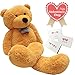 24 inch Big Cute Teddy Bear Plush Animals for Girl Children Girlfriend Valentine's Day White 60cm (Brown)