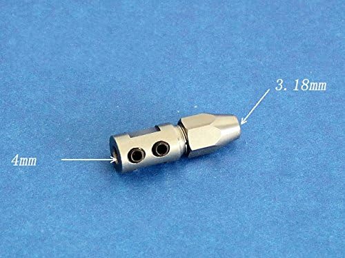 Novahobby Steel Flex collet coupler for 4mm motor shaft and 3.18mm (1/8") flex cable