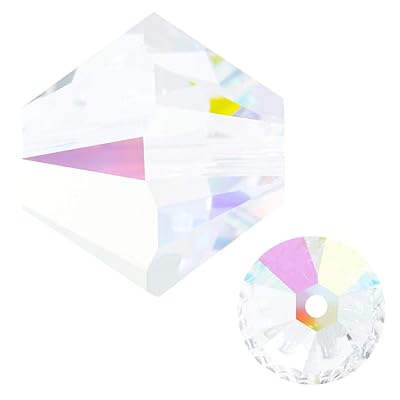 Swarovski Crystal Bicone Beads, 3mm, Crystal AB, Ghana Ubuy - Main Image