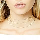 Zealmer Stunning Single & Layering Lariat Gold Choker Necklace Pendant Synthetic Diamond Pearl Bar