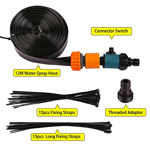 Trampolin Sprinkler, 12m Trampolin Wassersprinkler, Sommer Outdoor Trampolin Wasser Sprinkler, Trampolin Spray, Wasserpark Garten Sprinkler, Wasserspiel Trampolin Zubehör für Kinder Jungen Mädchen