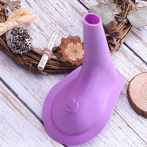 YaptheS Female Urinary Incontinence Device Lady Silicone Funnel Woman Outdoor Pee Standing up Recycled Camping Portable urinals in The Bathroom - Purple.