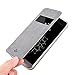 Feitenn LG G5 case Premium Leather PU Wallet View Window Flip Smart Case Stand Kicstand Card Holder Magnetic Closure TPU Bumper Full Cover case for LG G5 (Gray)