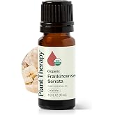 Plant Therapy Frankincense Serrata Certified Organic Essential Oil 10 mL | Supports a Healthy Respiratory System, Soothes Skin