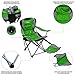 Outdoor Quad Camping Chair - Lightweight, Portable Folding Design - Adjustable Footrest, Cup Holder, Storage Carrying Bag – Durable Material, Steel Frame - by GigaTent