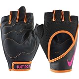 Nike Women's Perf Wrap Training Gloves (Small, Black/Bright Mandarin/Vivid Pink)