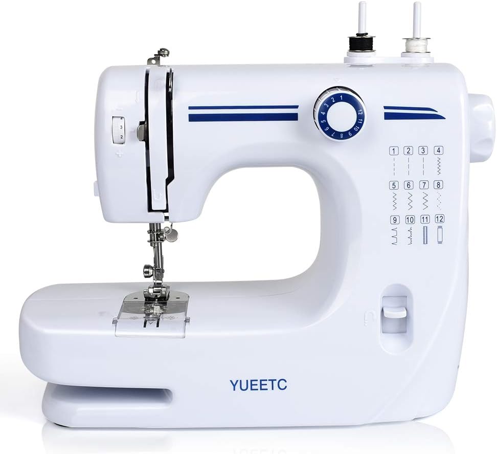 Yueetc Portable Sewing Machine with 9W HighPower Motor, 12