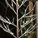 EAMBRITE 6FT 88LT Warm White LED Winter Artificial Birch Wedding Christmas Home Decorative Tree Light for Indoor and Outdoor Use
