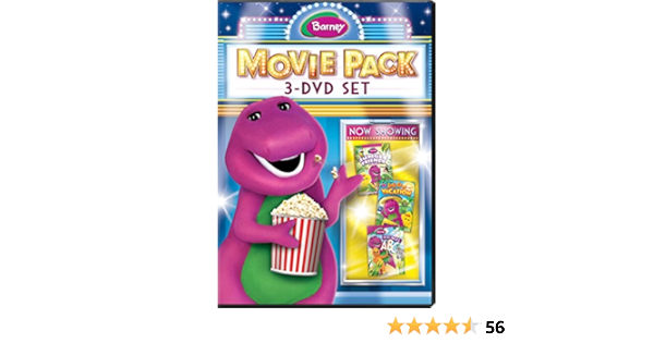 Amazon Com Barney Movie Pack 3 Dvd Set Jungle Friends Animal Abcs Let S Go On Vacation Barney Movies Tv