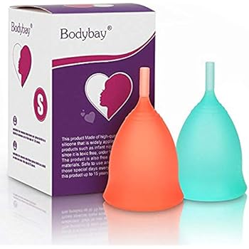 Bodybay Menstrual Cup,Set of 2 Periods Kit with FDA Registered,Best Feminine Alternative Protection to Tampons and Cloth Sanitary Napkins (Small)