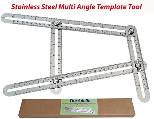 Template Tool-Measures All Angles and Forms-Stainless Steel  Template Tool for DIY, Handymen, Builders, Carpenters, Craftsmen, Contractors, Roofers &amp;Tilers