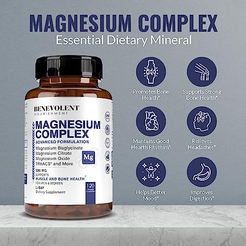 Best Magnesium Complex 500mg 5 Types of Magnesium Glycinate, Oxide