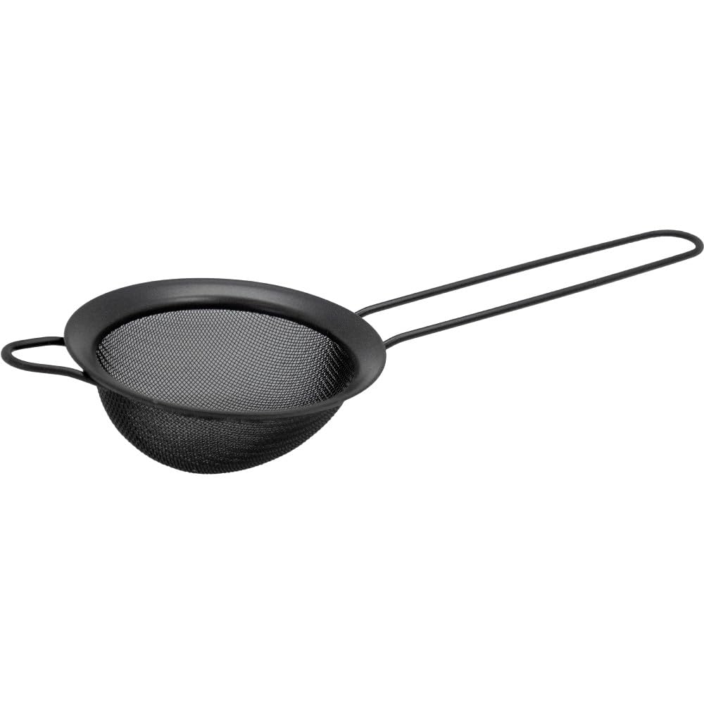 VB VIN BOUQUET FIK 1433 Black Stainless Steel Cocktail Strainer, Professional Accessory for Bartenders, Ideal for Mixing Drinks