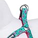 Blueberry Pet Step-in Pink Flamingo on Light Emerald Dog Harness, Chest Girth 15.5