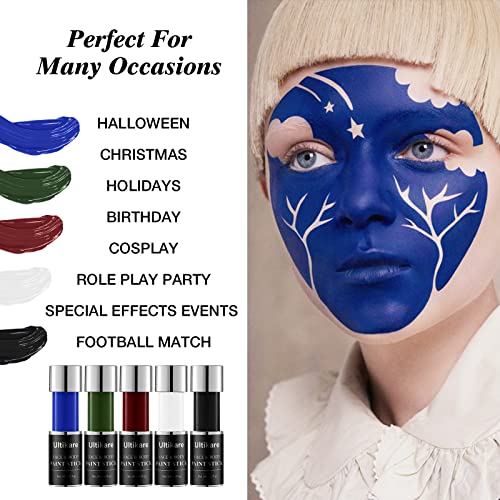 Face Paint for Kids, Ultikare Blue Body Paint Waterproof Cream Painting Makeup Adults Children for Sports Halloween SFX Special Effects Cosplay Costume Party 0.64 oz